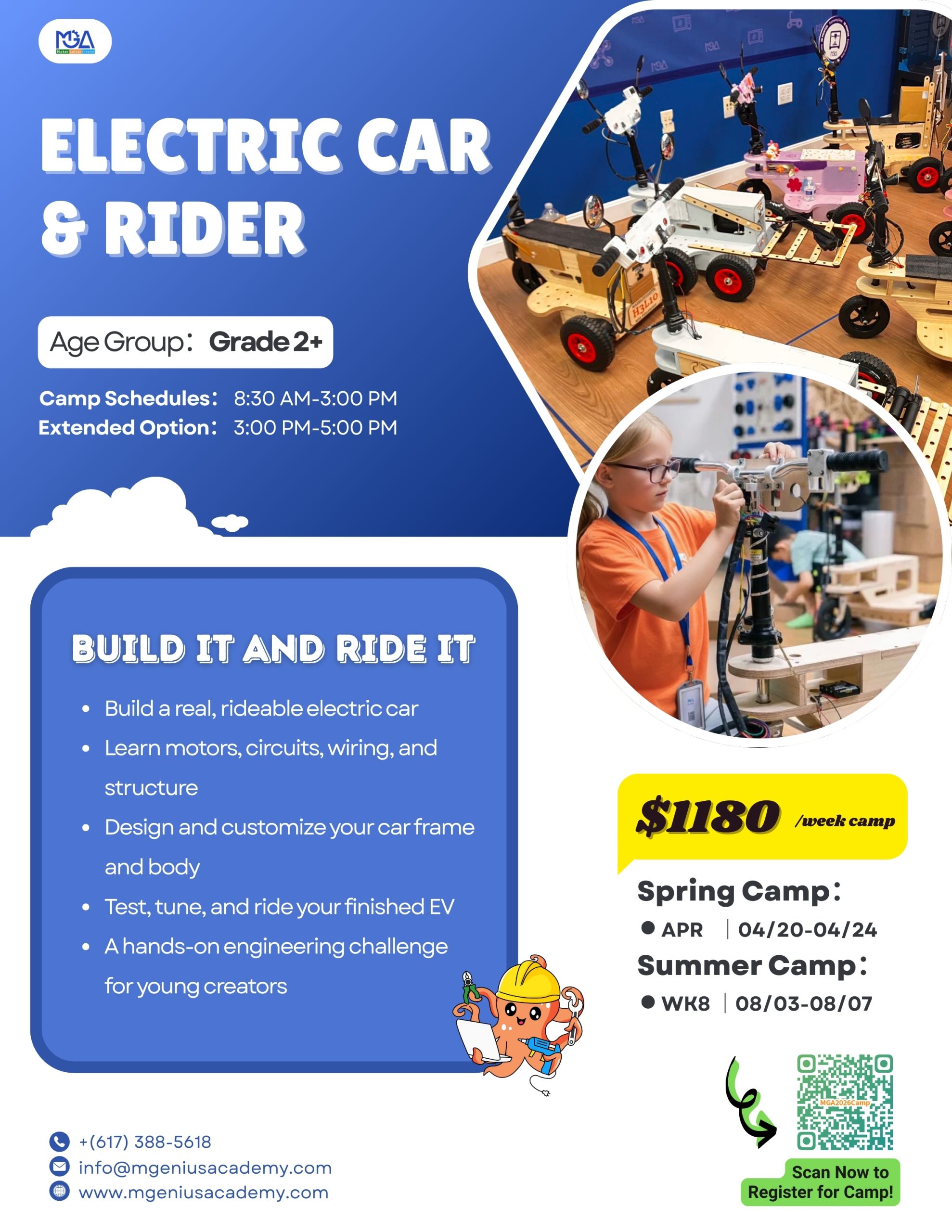 Electric Car & Rider